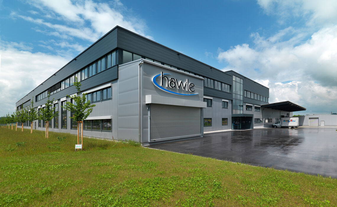Aussenaufnahme des Gebäudes der Firma Hawle Armaturen AG in Sirnach, Thurgau, Schweiz